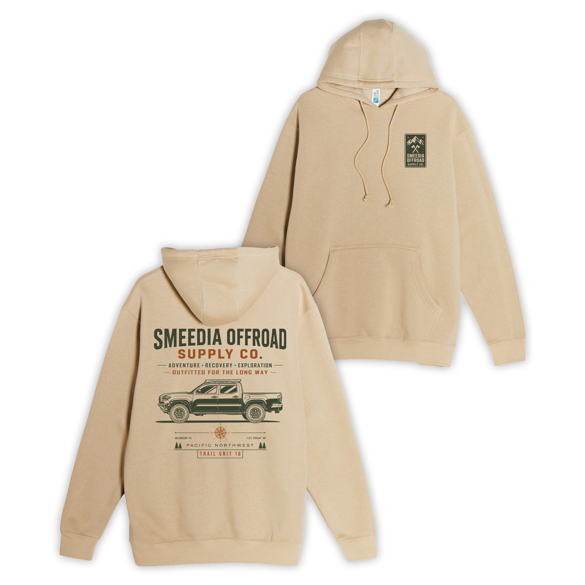 Smeedia Offroad x Tacoma Hoodie- Mushroom